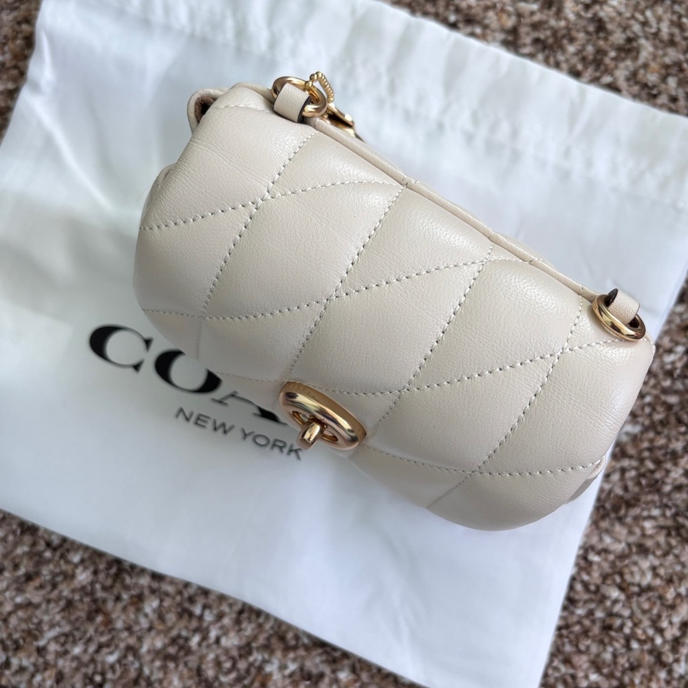 COACH Quilted Tabby Crossbody with Gold Chain and Charms • BNWT - Picture 8 of 8